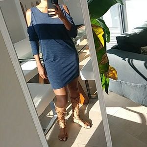 Blue & Black Stretch Dress